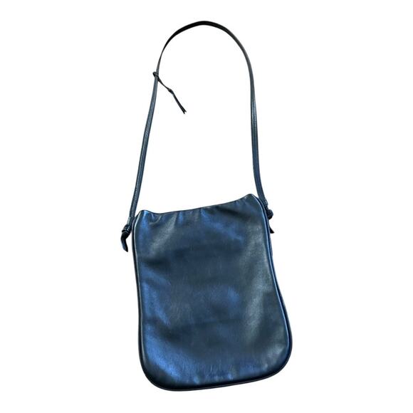 Ilze Heider Artsy Leather Design Crossbody Purse Black Colorful Shapes Eclectic - Picture 13 of 13